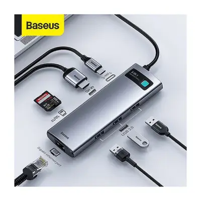 Baseus Metal Gleam Series 8-in-1 Multifunctional Type-C HUB
